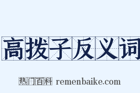 高拨子反义词是什么意思的图片